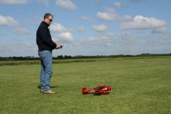 kleine dubbeldekker klaar voor takeoff