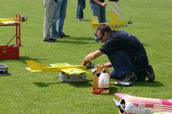 Ralph start zijn serval die later de eerste midair zou maken met de vos