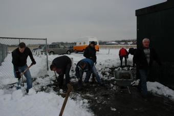 Werkzaamheden voor nieuw clubhuis