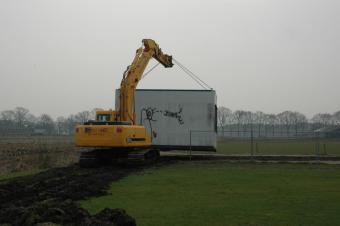 Werkzaamheden voor nieuw clubhuis