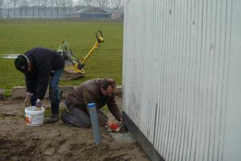 Werkzaamheden voor nieuw clubhuis