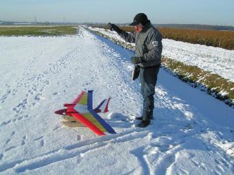 Ben met de twin hai met ski's/drijvers